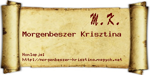 Morgenbeszer Krisztina névjegykártya